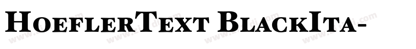 HoeflerText BlackIta字体转换
